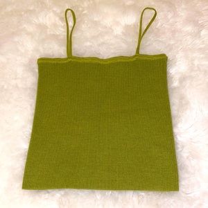 Green crop top